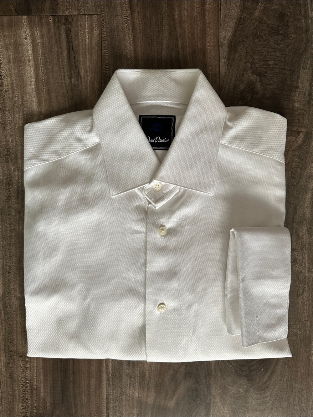 Gently Used Mens David Donahue Cotton Dress Shirt Size 15 32/33